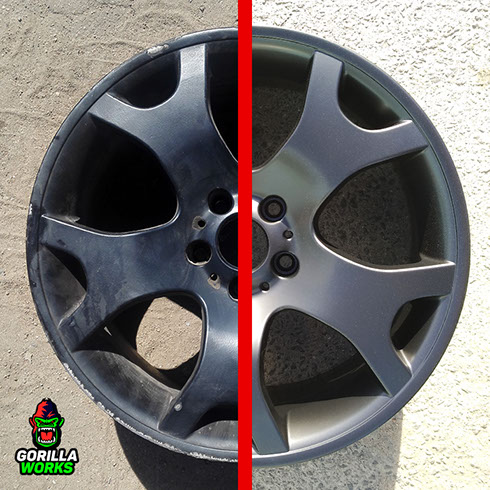 Пескоструйная обработка и полимерная покраска дисков от BMW X5 e53 в Минске.