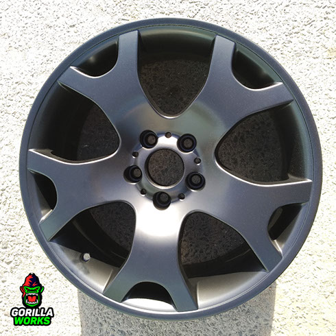 Черные полуматовые диски BMW X5 e53 в полимерной порошковой краске