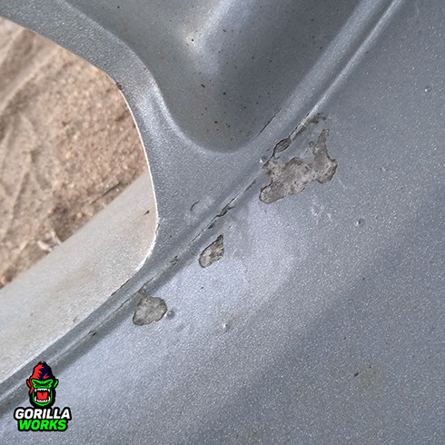 Результат работы бракоделов после полимерной покраски