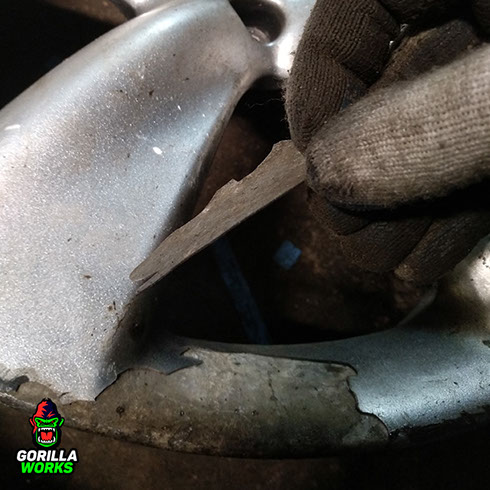 Диски Infiniti R21 после дешевой полимерной покраски в Минске