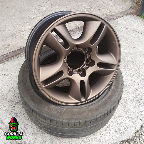 Восстановление литых дисков для автомобиля Lexus GX 460 в темную матовую бронзу [ Минск ]