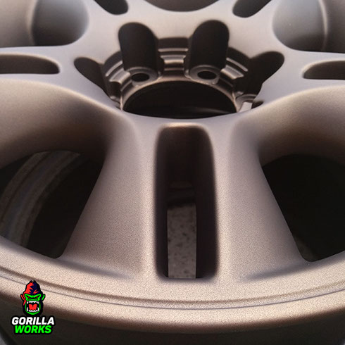 Покраска дисков Lexus в полимерную темную коньячную бронзу под мелкафактурный матовый порошковый лак