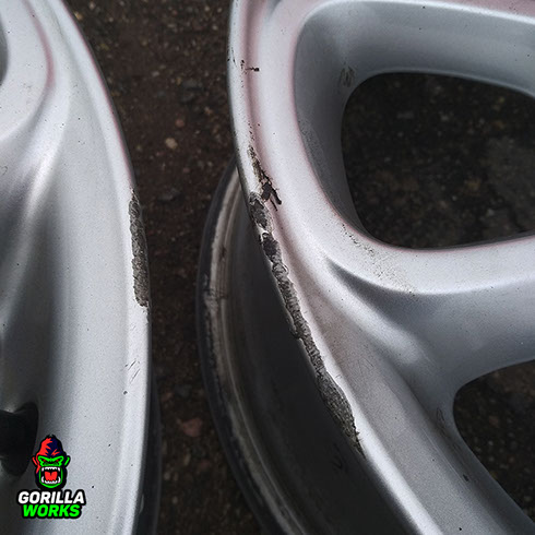 Диски Mini Cooper до начала покраски в заводском серебре