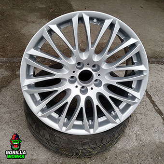 Результат после правки литых дисков BMW в Минске