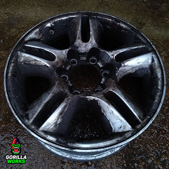 Состония литых дисков Лексус ГХ 460 до порошковой полимерной покраски 