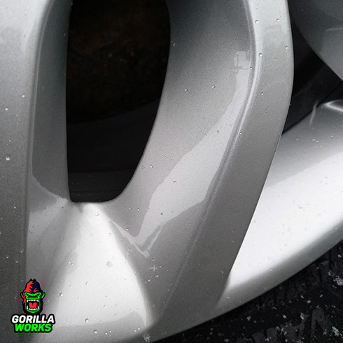 Вид диска БМВ после тройного перечуха наждачкой по грунту