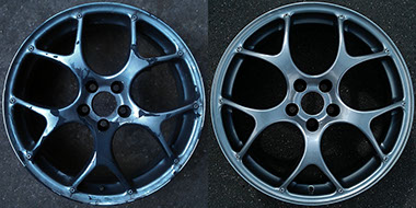 Порошковая покраска литых дисков Audi TT в графит полимерной краской