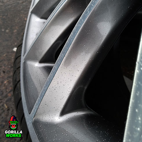 Глянцевый жидкий высокотекучий спец лак для дисков с проточкой лица на примере литых дисков Mercedes Benz S500 w222