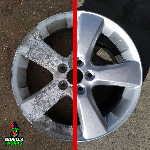 Реставрация литых дисков после покраски дешевым полимером в Минске