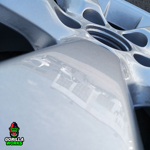 Степень глянцевости лака после покраски литых дисков в Gorilla Works