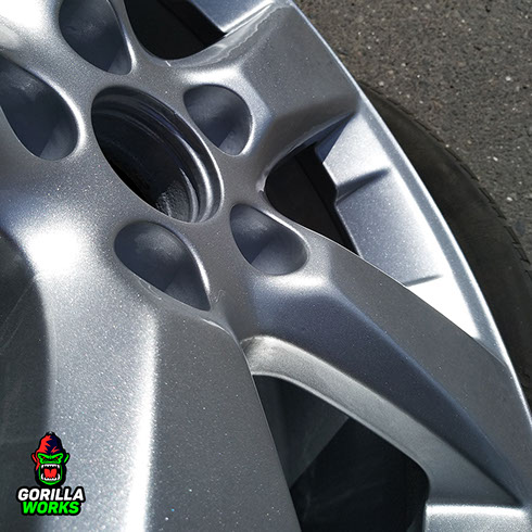 Диски от Лексус после покраски в жидкое серебро на базе термоэмалей с высокотекучим суперглянцевым лаком