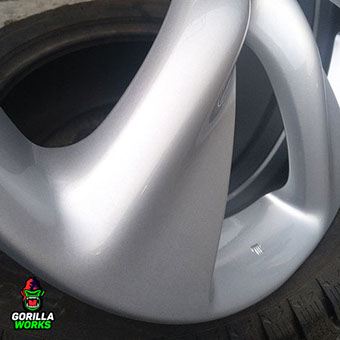 Порошковое серебро под глянцевым лаком в Минске