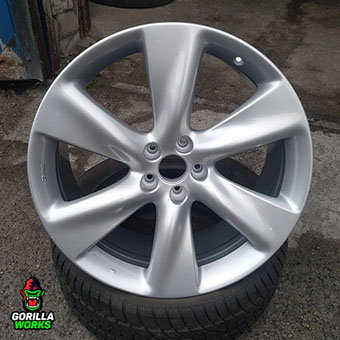 Вид литых дисков после покраски полимером