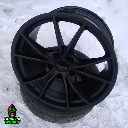 Качественный дорогой ремонт и покраска литого диска Porsche в Минске