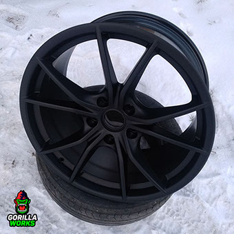 Качественный дорогой ремонт и покраска литого диска Porsche в Минске